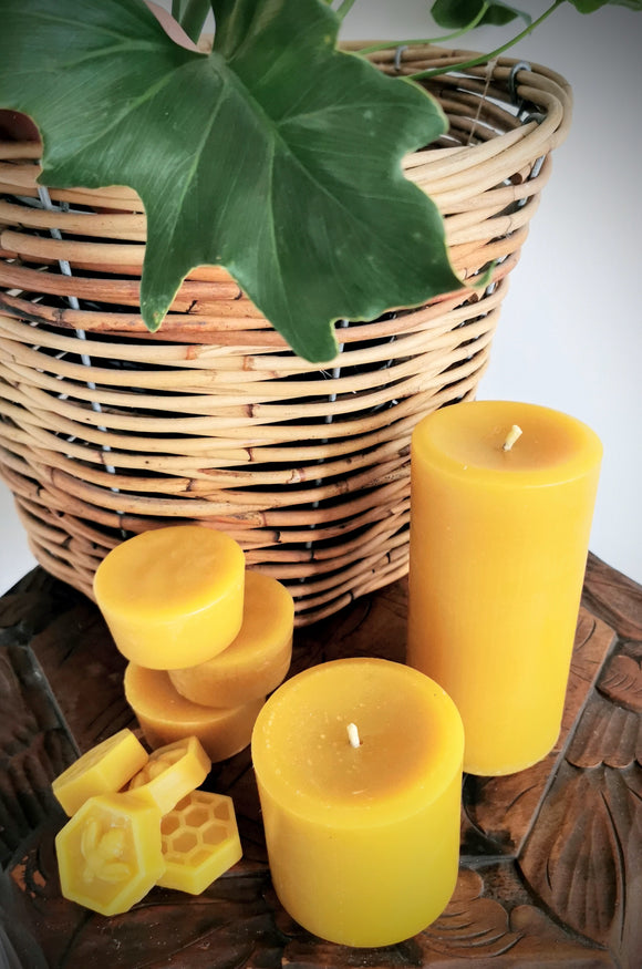 Solid Pillar Beeswax Candles -  Hexton Bee Company
