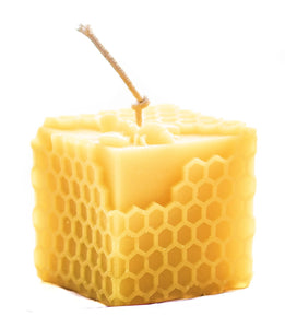 Beeswax Honey Comb Cube Candle - Hexton Bee Company