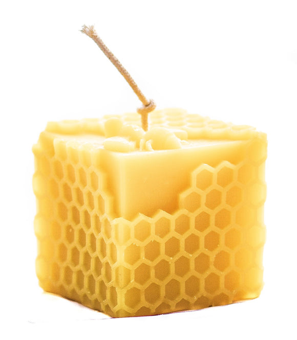 Beeswax Honey Comb Cube Candle - Hexton Bee Company