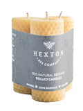 Beeswax Rolled Pillar Candles - Hexton Bee Company